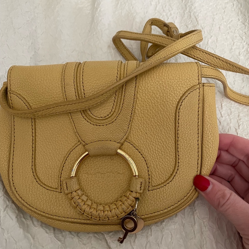 Yellow Leather Crossbody Bag